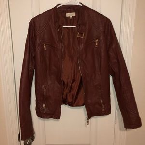 Sexy Scarlet Leather Jacket